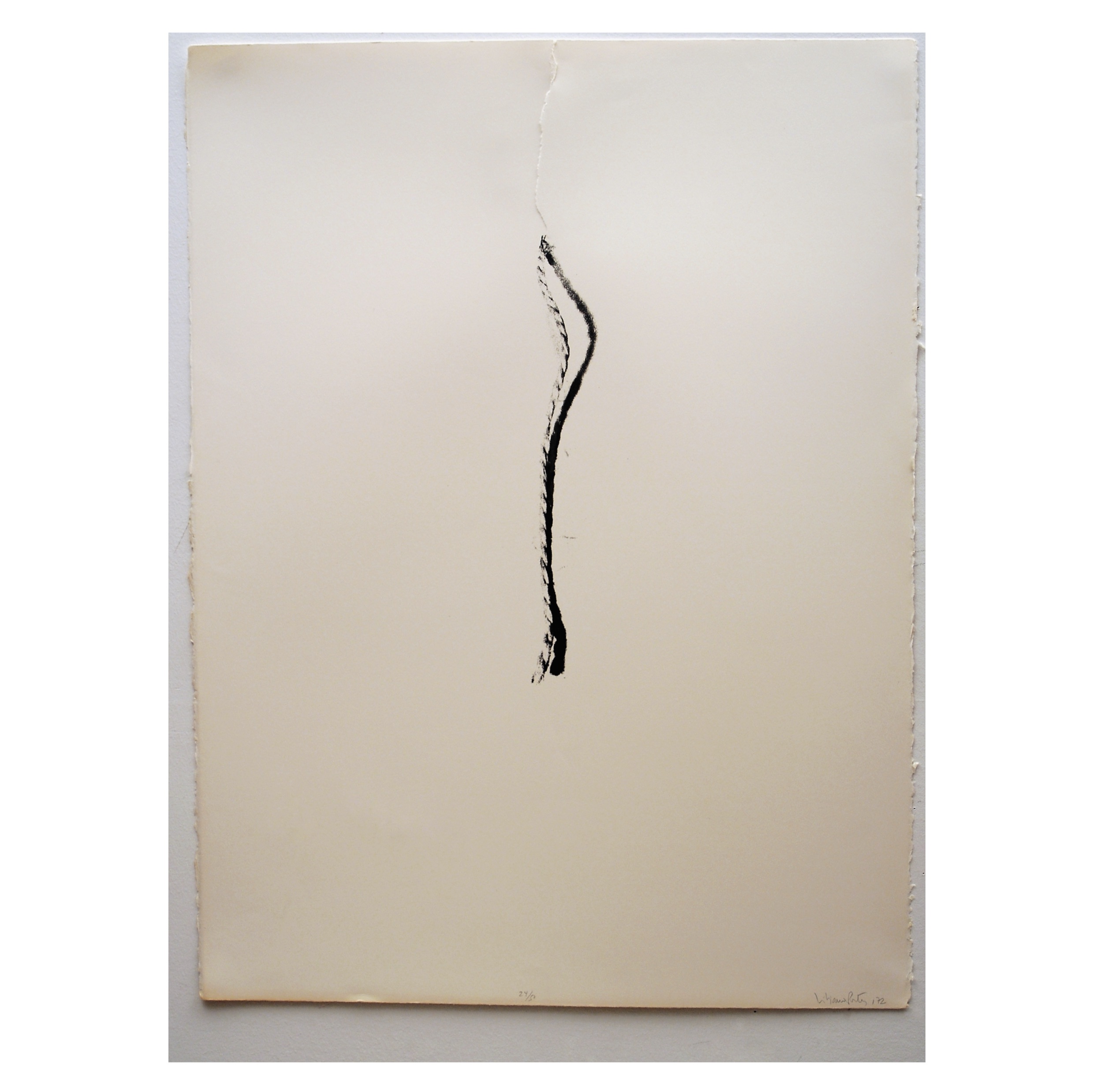 Liliana Porter - Rasgadura. 1972. Serigrafía y rasgón sobre papel. 76 x 56 cm