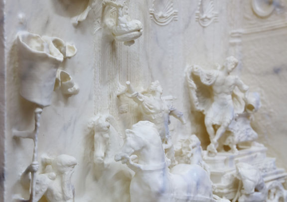 Luke Caulfield .- Peformance Documentation Chris Burden White Light. Bomb. 1936. - 2015 - Escultura / Stereolithographic 3D pintado al óleo. 44,2 x 46,4 x 14,3 cm. Detalle