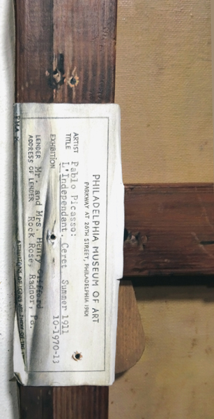 Martí Cormand - L'Independant. Óleo sobre cartón,papel y madera. 61 x 50,8 cm. Detalle Unico. Detalle