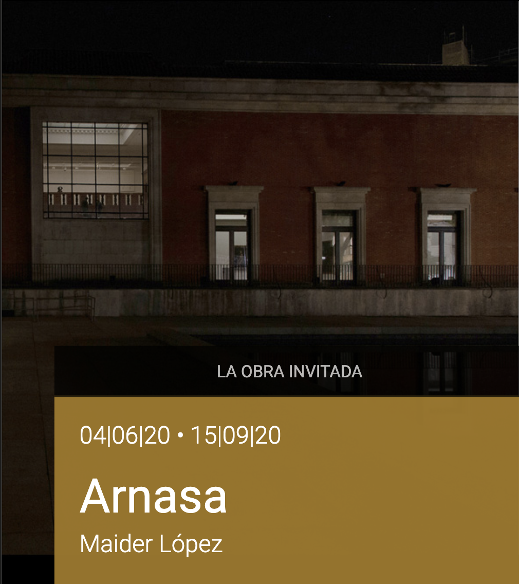 Vista Arnasa. Maider Lopez. 2020. Museo Bellas Artes Bilbao